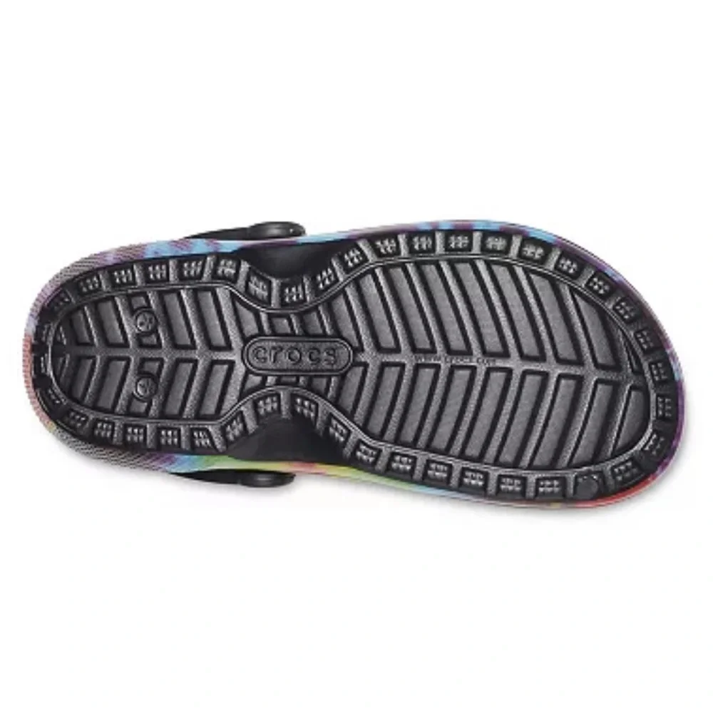 Crocs Classic Tie Dye Lined Clogs Shoes - Picture 6 of 14